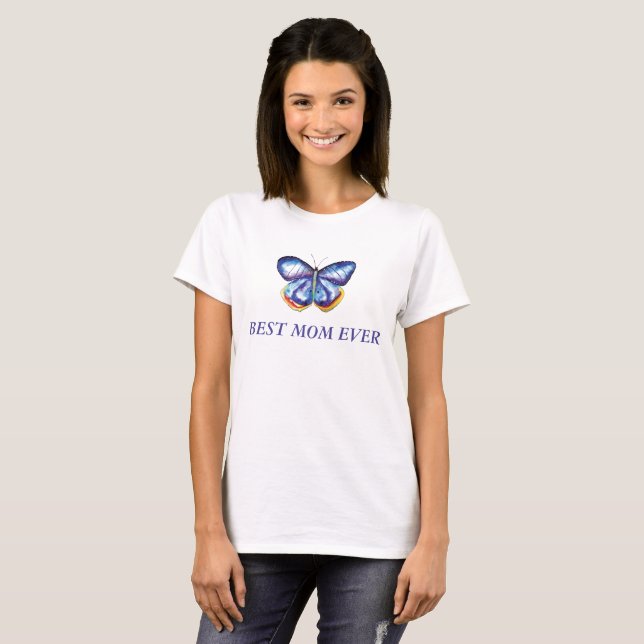 Meilleure maman Papillon féminin T-shirt (Devant entier)
