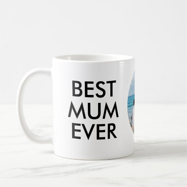 Meilleure maman personnalisée jamais Mug avec phot (Gauche)
