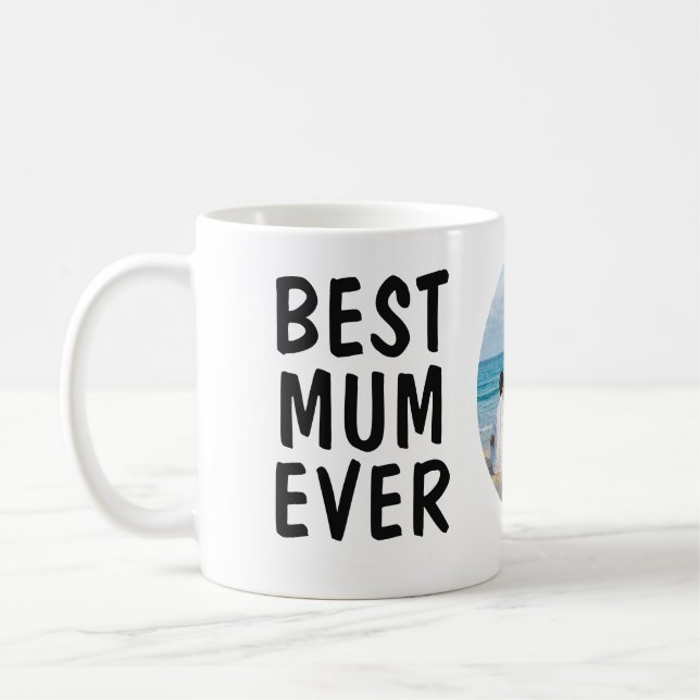Meilleure maman personnalisée jamais Mug avec phot (Gauche)
