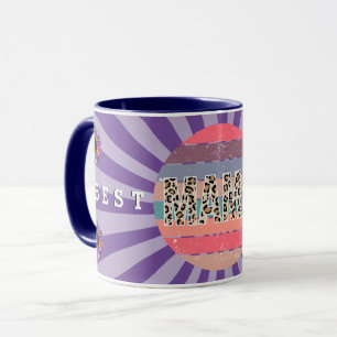 Meilleure maman Purple Floral Personnaliser Mug