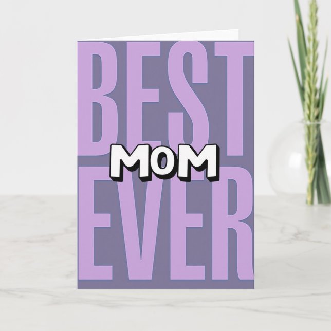Meilleure Maman Simple Carte (Devant)