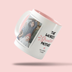 Meilleure Mère 2 Photo Mug à café à deux tons