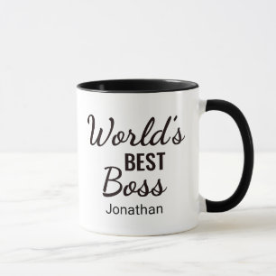 Meilleure Mug Boss Mug du monde noir personnalisé