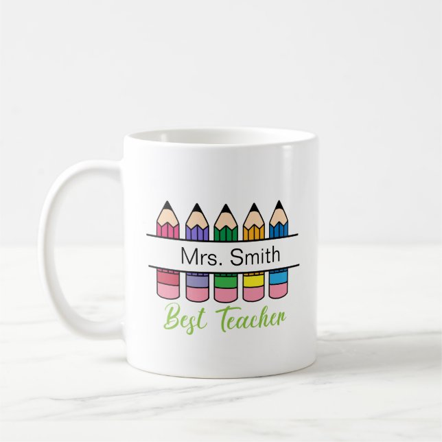 Meilleure Mug Enseignant Cadeau Personnalisé Pour  (Gauche)