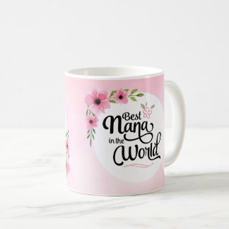 Meilleure Nana dans la tasse de fleur du monde