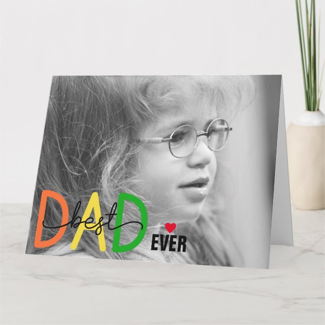 Meilleure Papa de tous Carte de vœux pliée pour la (Devant)