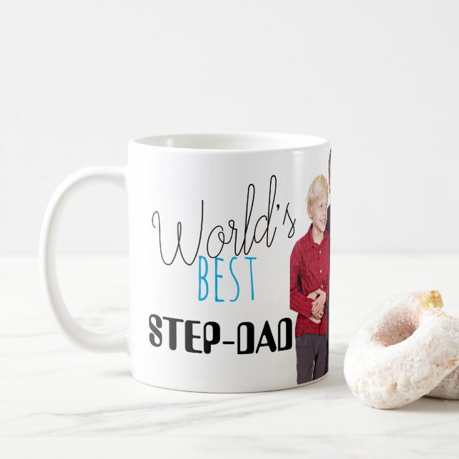 Meilleure    PhotoCoffee Mug Step-papa-Custom au m (Avec donut)