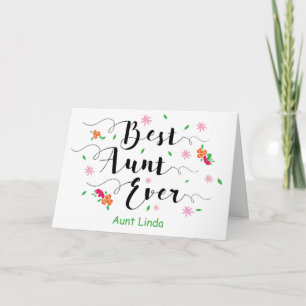 Meilleure tante jamais, Anniversaire avec carte de