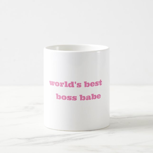 Meilleure tasse en céramique Boss Babe du monde (Centre)