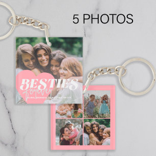 Meilleures amies 5 collage photo rose féminin mign