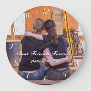 Meilleures photos d'amis Personnalisé Horloge ron