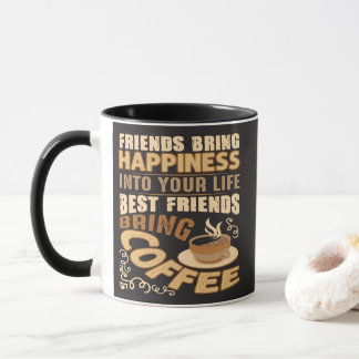 Meilleurs amis apportent une tasse de café drôle d