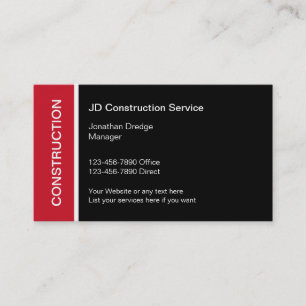 Meilleurs Cartes de visite de construction