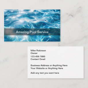 Meilleurs Cartes de visite de service de piscine