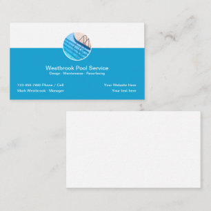 Meilleurs Cartes de visite de service de piscine l