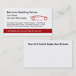 Meilleurs Cartes de visite des services de détail 