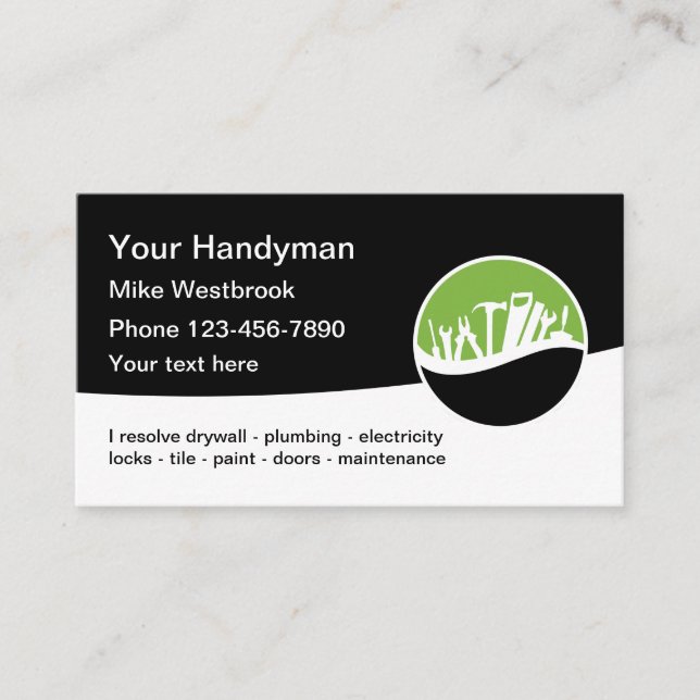 Meilleurs Cartes de visite Handyman (Devant)