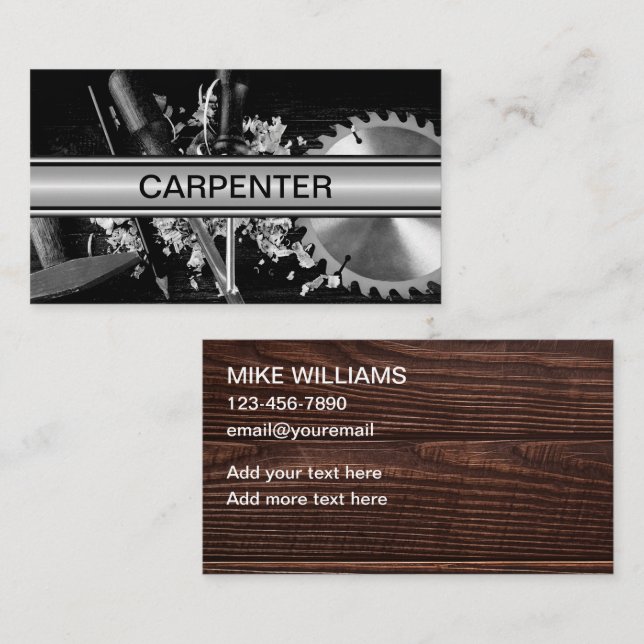 Meilleurs Cartes de visite Pour Un Coiffeur (Devant / Derrière)