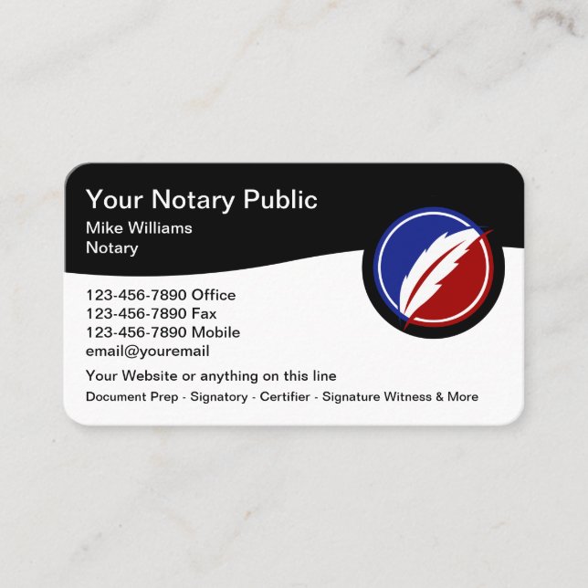 Meilleurs Cartes de visite publics de notaires mod (Devant)
