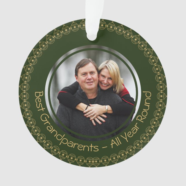 MEILLEURS GRANDS-PARENTS Photo personnalisée Vert  (devant)