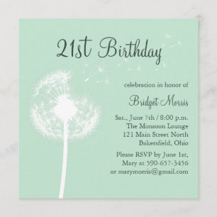 Meilleurs voeux 21ème invitation d'anniversaire en