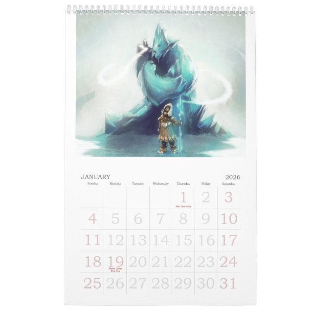 Meilleurs voeux calendrier 2012 (Jan 2026)