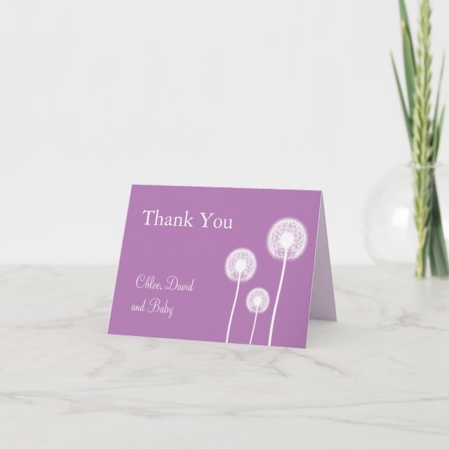 Meilleurs voeux ! Carte de remerciements baby show (Devant)