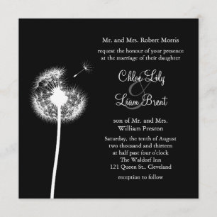 Meilleurs voeux ! Faire-part de mariage (noir)