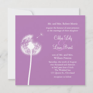 Meilleurs voeux ! Faire-part de mariage (violet)