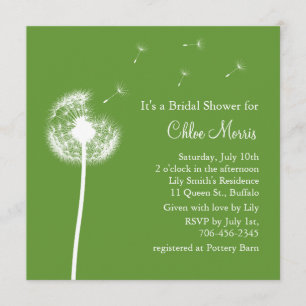 Meilleurs voeux ! Invitation à la douche nuptiale 