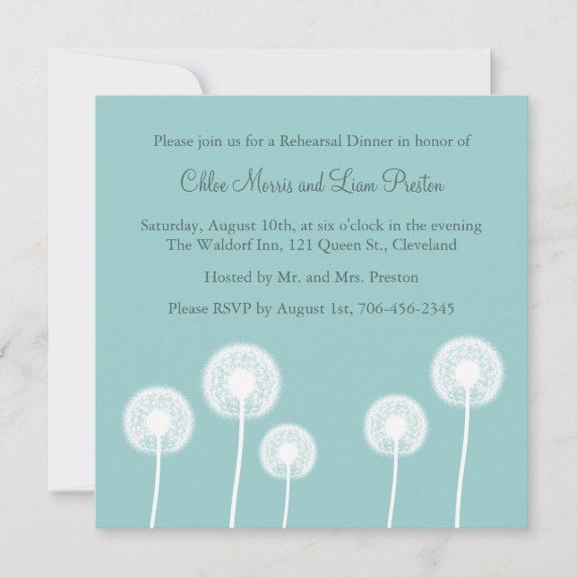 Meilleurs voeux ! Invitation du dîner de répétitio (Devant)
