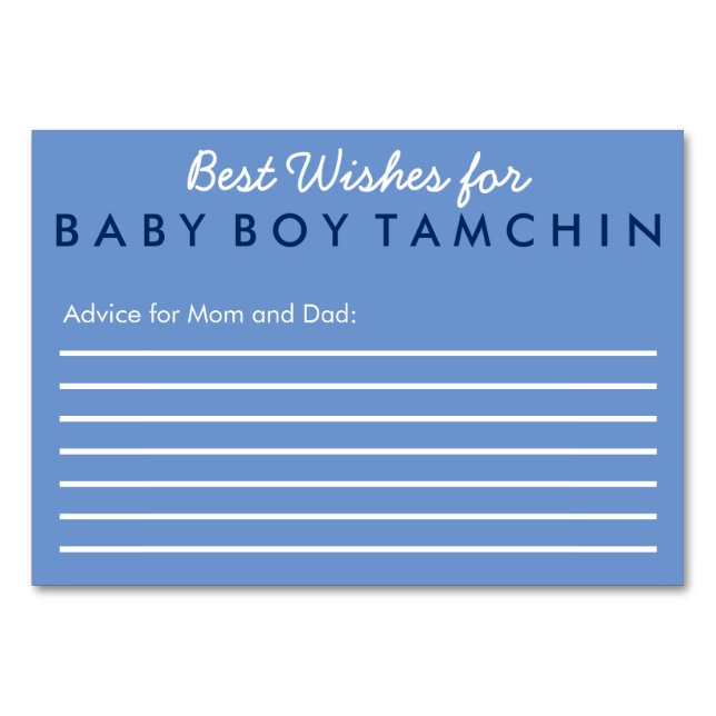 Meilleurs voeux pour la carte conseil pour bébé (Devant)