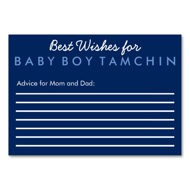 Meilleurs voeux pour la carte conseil pour bébé (Devant)