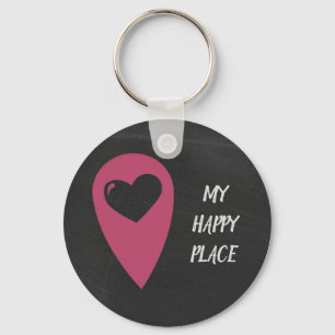 Mein glücklicher Platz Keychain