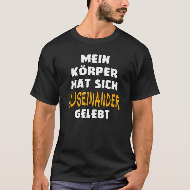 Mein Körper Distinctive Slogan Quote [German Langu T-Shirt (Front)