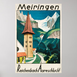 Meiringen, Reichenbach Aareschlucht, Affiche de sk