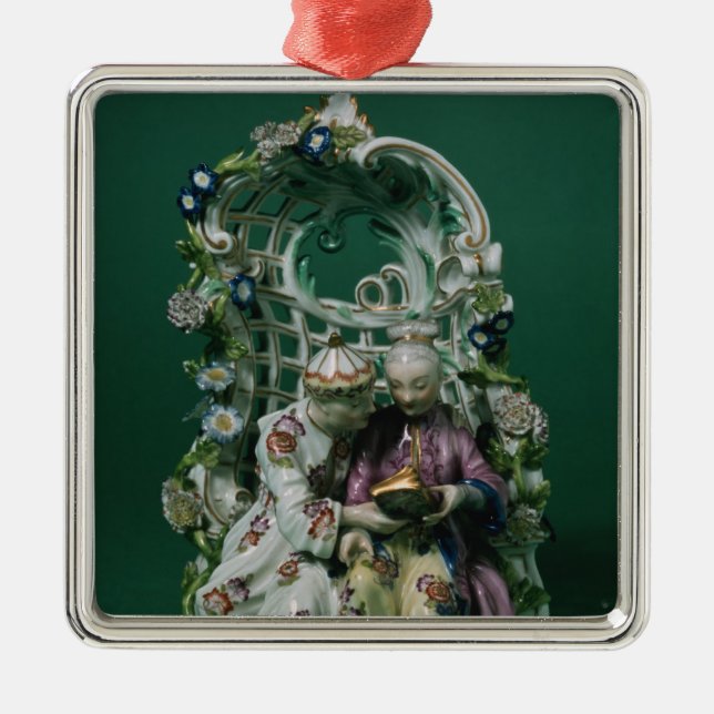 Meissen arbour group, after a painting by Boucher Metal Ornament (Front)