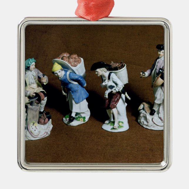 Meissen figures:saddler,goat seller metal ornament (Front)
