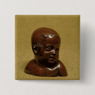 Meissen stoneware bust of a child, c.1715 2 inch square button
