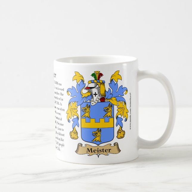 Meister, the Origin, the Meaning and the Crest Coffee Mug (Right)