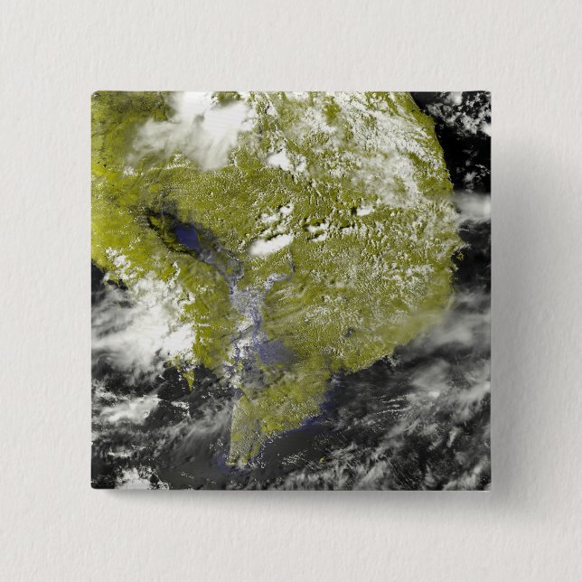 Mekong Delta and the Tonle Sap 2 Inch Square Button (Front)