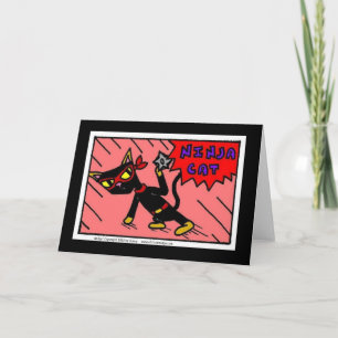 Mel carte de voeux "de CAT de NINJA"