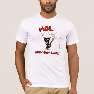 Mel MOL : MEOW OUD ! T-shirt de l'équipage masculi