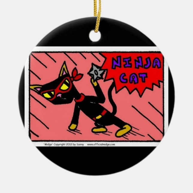 Mel NINJA CAT Ornament (Front)