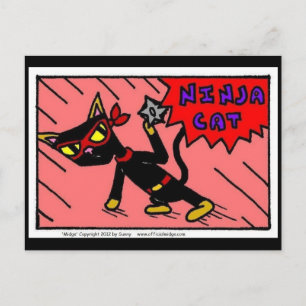Mel "NINJA CAT" Postcard