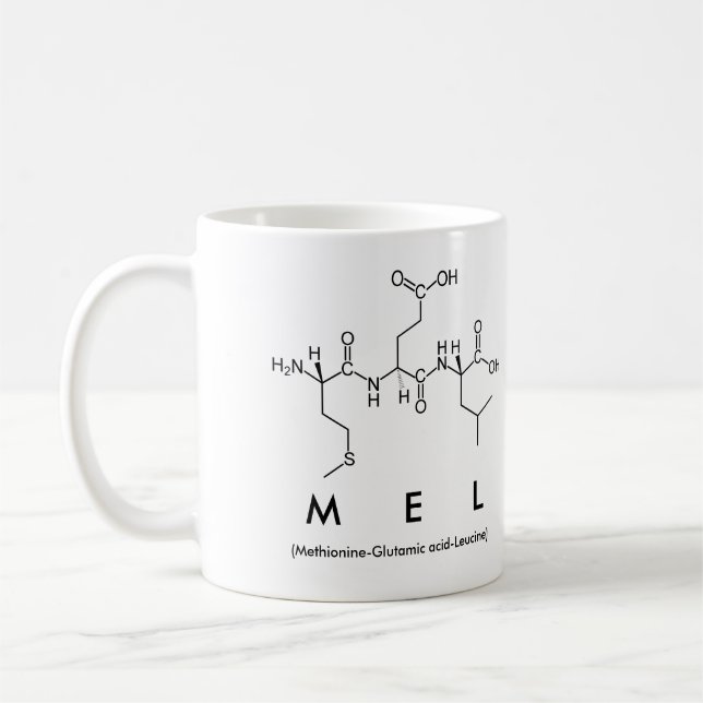 Mel peptide name mug (Left)