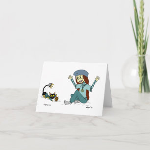 Mel the Cat and Maizy Customizable Hanukkah Card