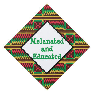 Melanated and Educated Graduation African American Cap Topper