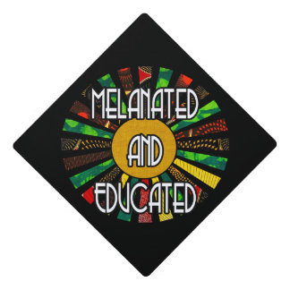 Melanated and Educated Rasta African Collage Graduation Cap Topper