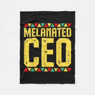 Melanated Ceo Entrepreneur African Black History M Fleece Blanket
